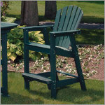 Adirondack Shell Back Outdoor Bar Chair