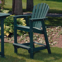 Adirondack Shell Back Outdoor Bar Chair